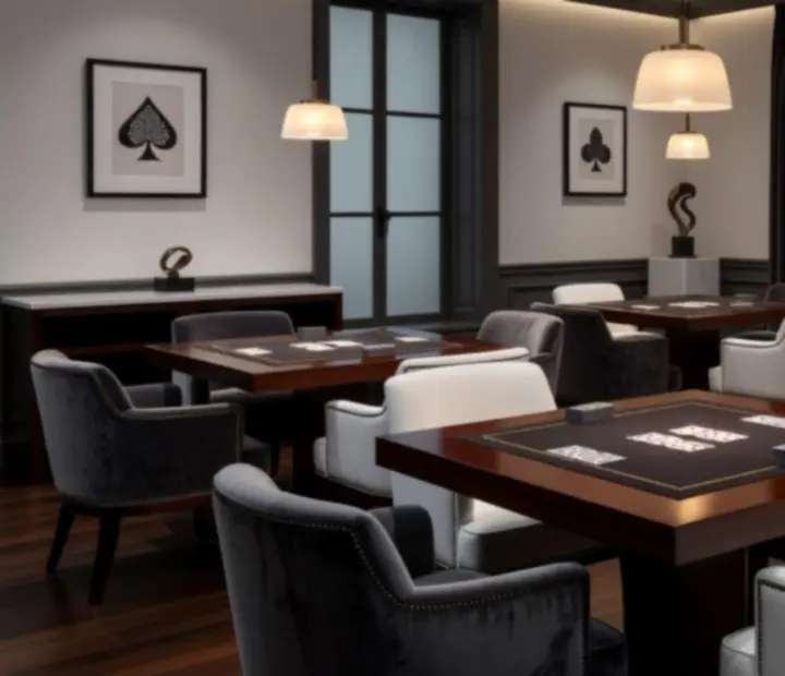 Napfényes, elegáns bistro tér és privát kártyaszalon hangulata