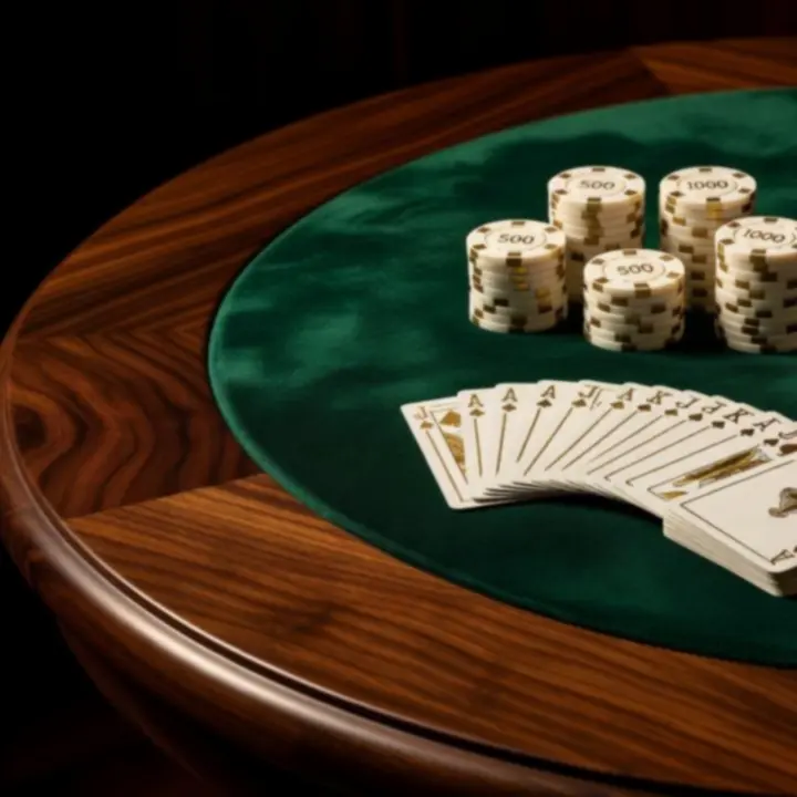 Prémium fa kártyaasztalok, egyedi felületű játéktérrel és rendezett kártyaszettekkel
